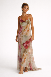 Beige/Bloemenprint