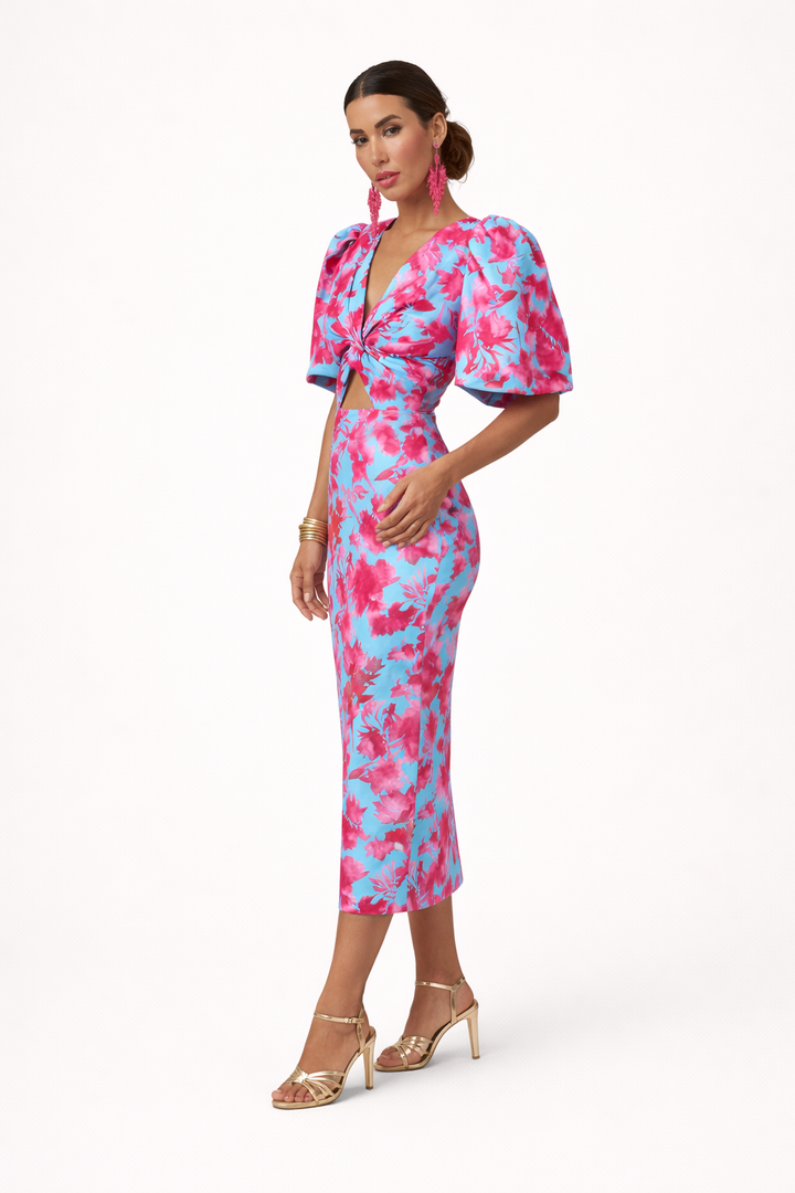 Midi-jurk met bloemenprint voor dames - Amely