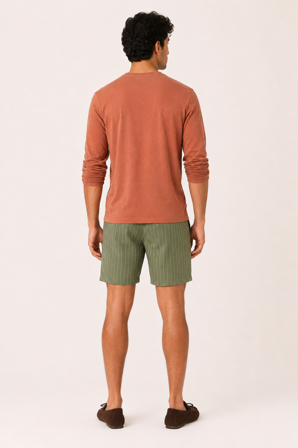 Linnen casual herenbroek met elastisch koord in de taille - Levin