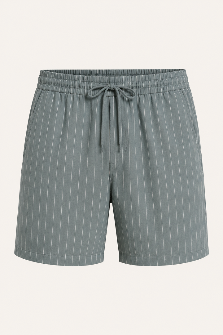 Linnen casual herenbroek met elastisch koord in de taille - Levin