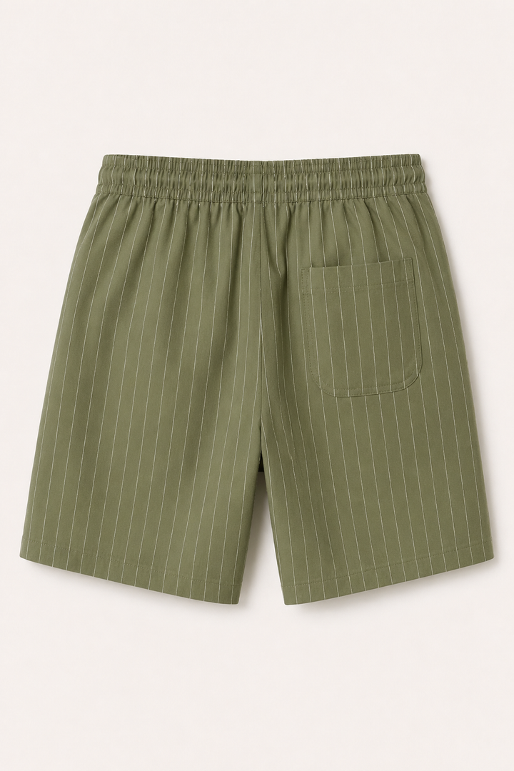 Linnen casual herenbroek met elastisch koord in de taille - Levin