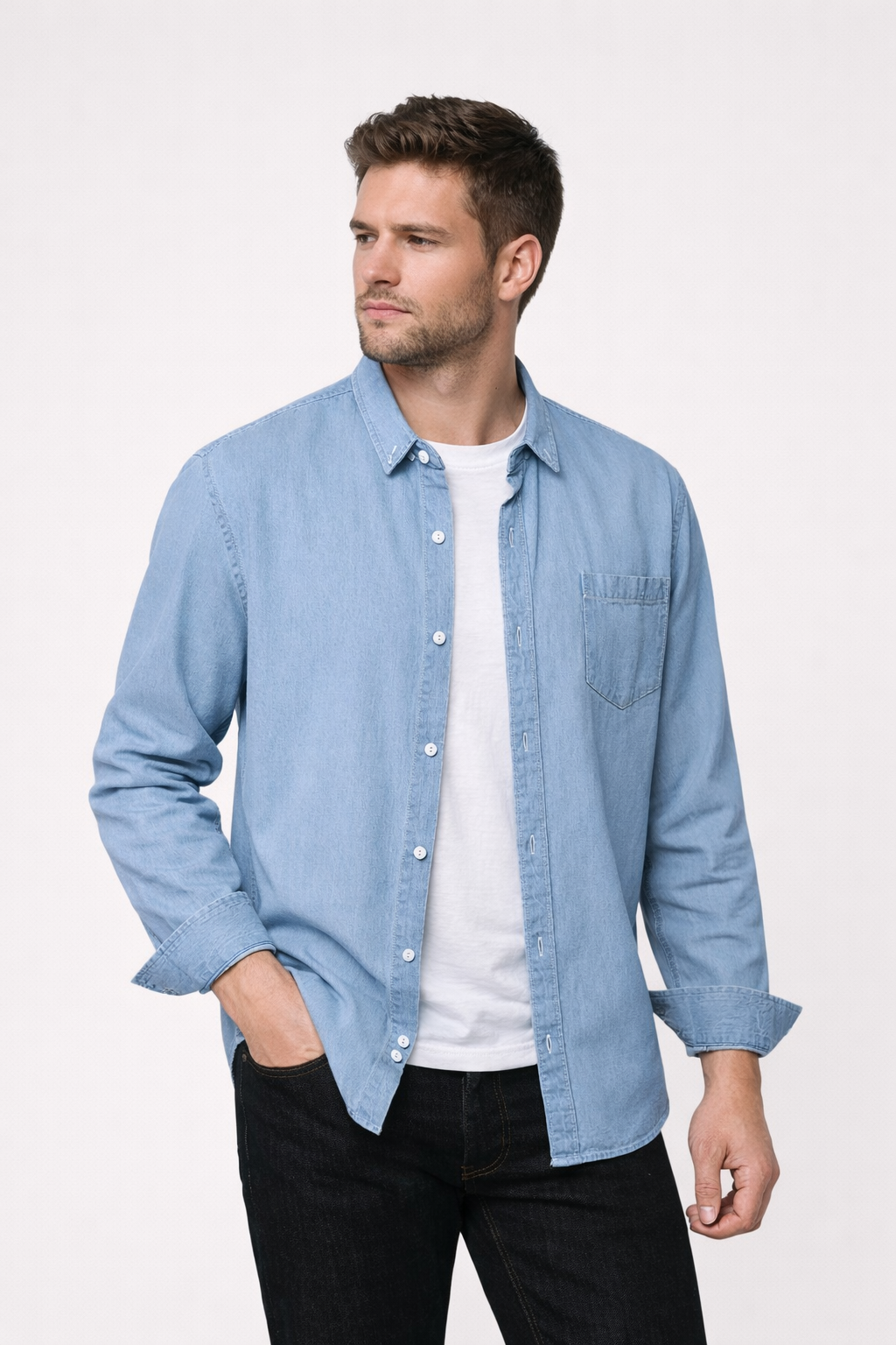 Heren casual button down overhemd - Dieter
