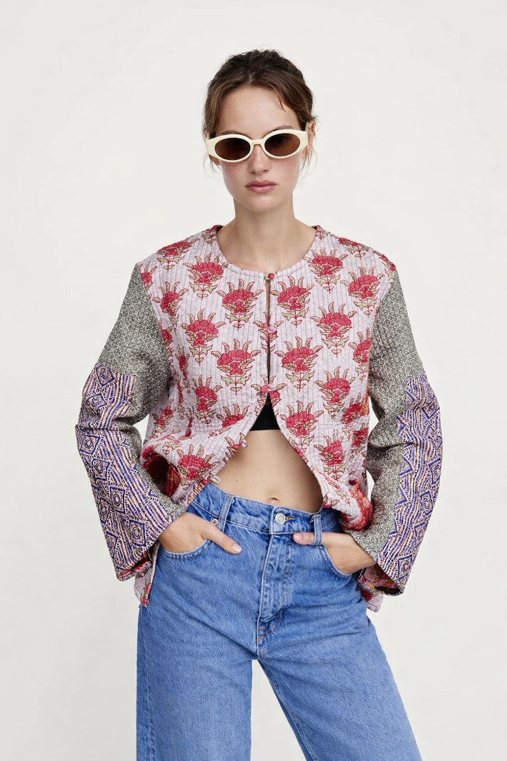 Lentejack met patchworkprint voor dames - Gerlinde