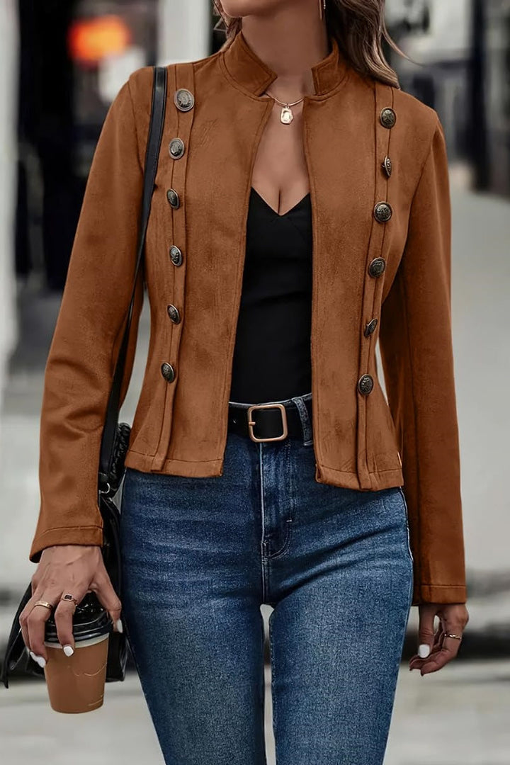 Damesjas van veganistisch leer met knopen - Clarisse