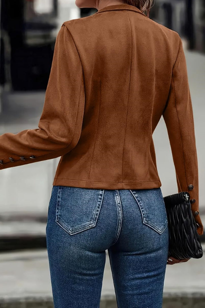 Damesjas van veganistisch leer met knopen - Clarisse