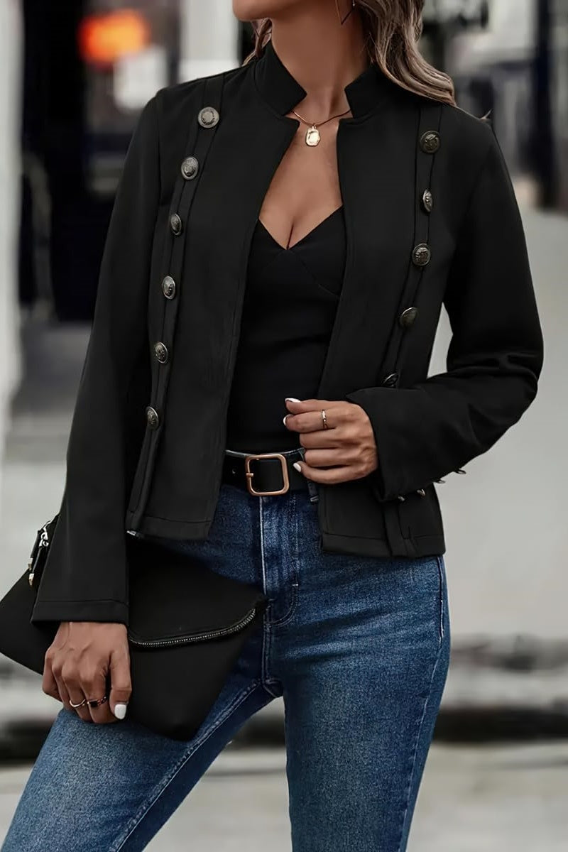 Damesjas van veganistisch leer met knopen - Clarisse