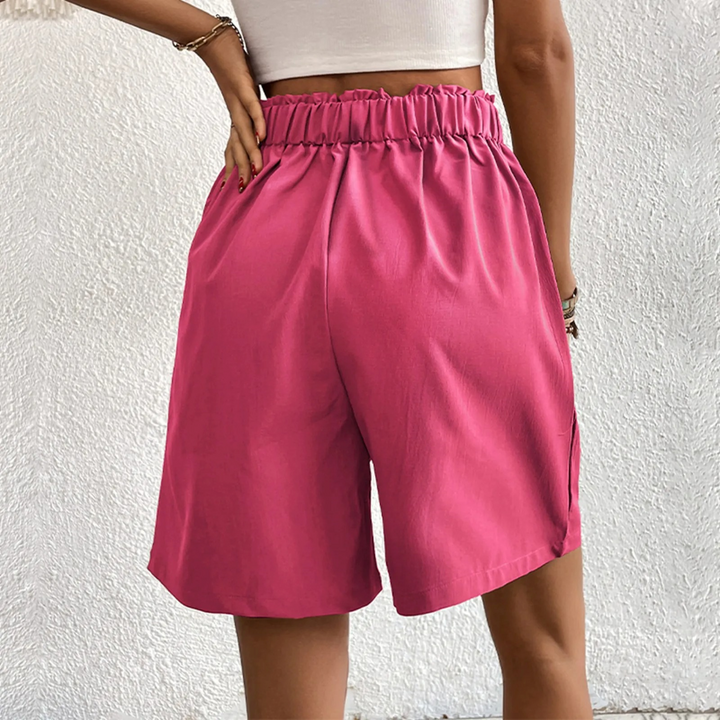 Damesshort met hoge taille en knopen - Mariana