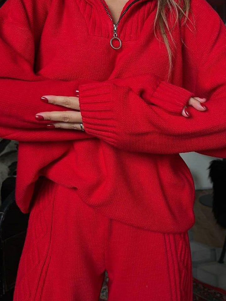 Gebreide damesloungeset met capuchon - Alessia