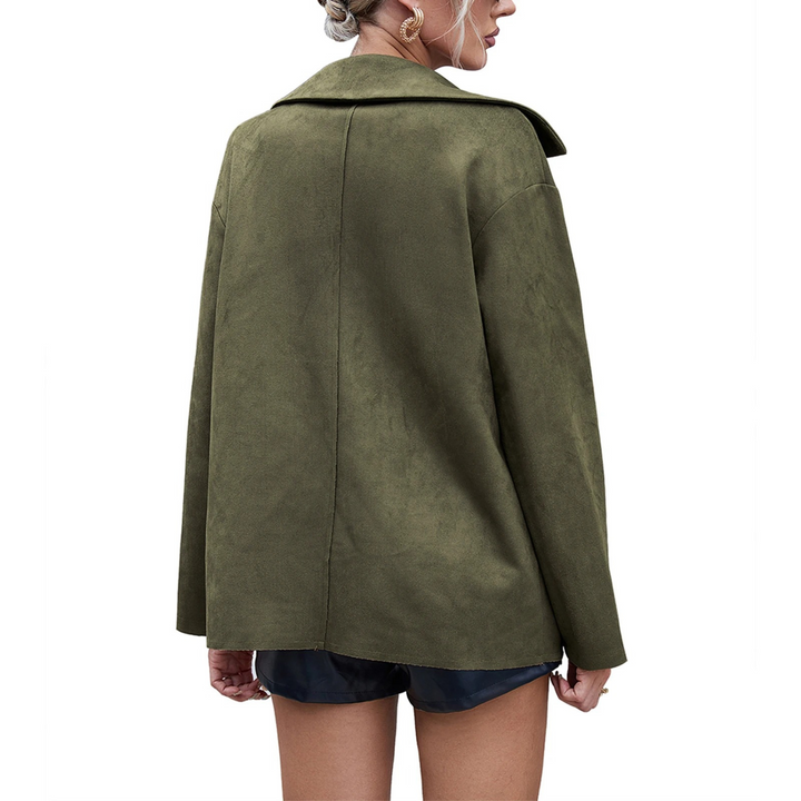 Damesjack van suède met knopen - Valay