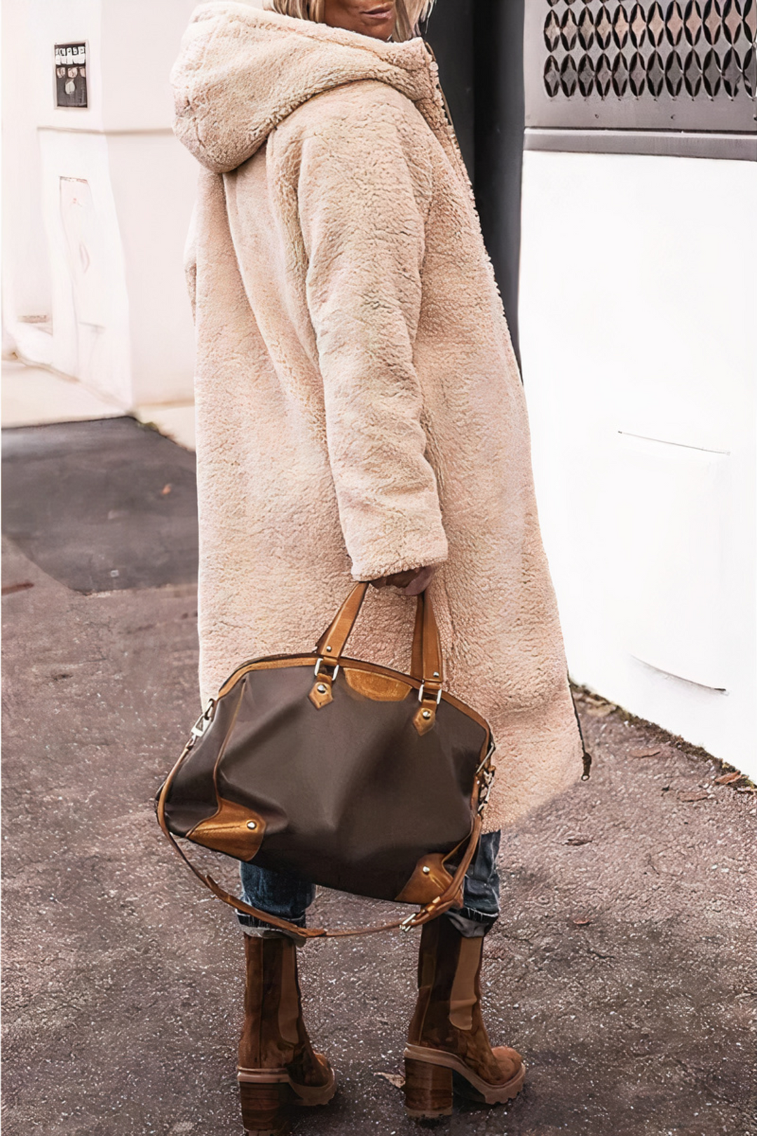 Lange gewatteerde jas met warme binnenvoering - Greta