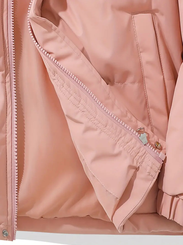 Korte gewatteerde jas met capuchon - Stilla