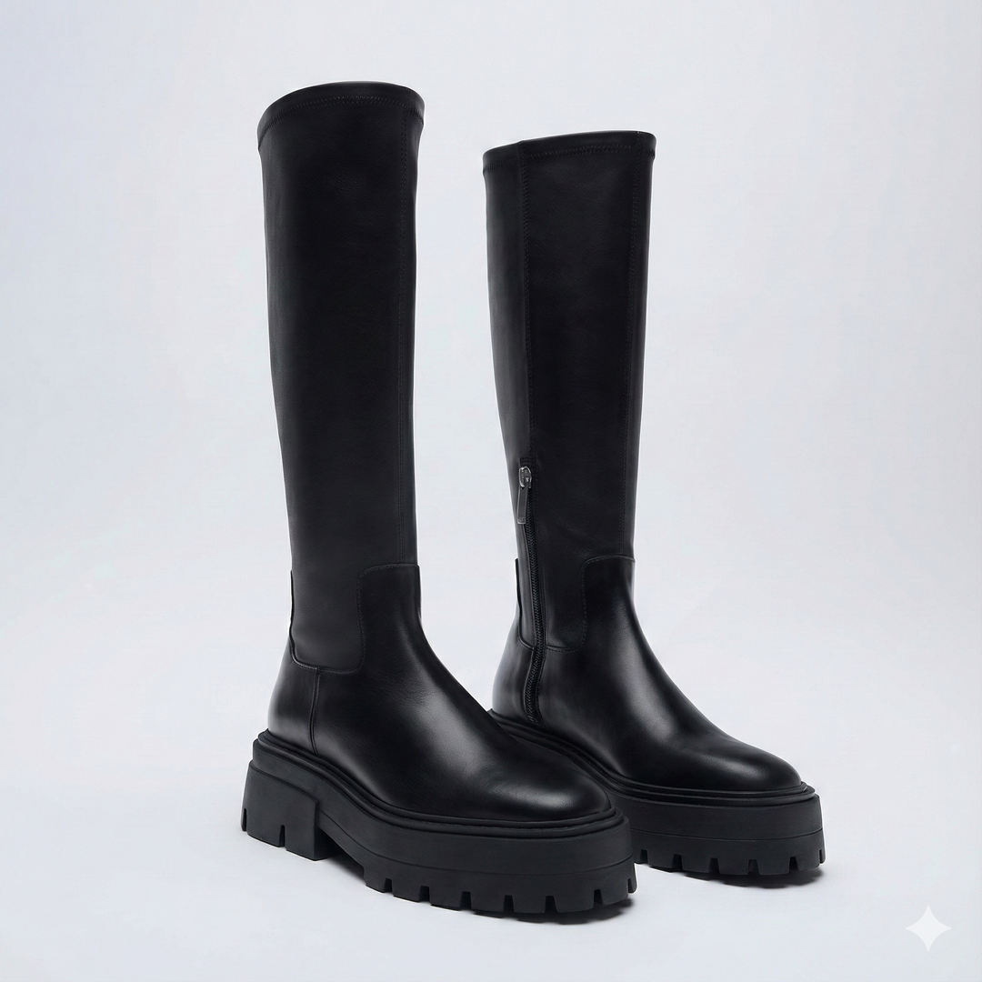 Dameslaarzen met hoog plateauzool - Kryndel