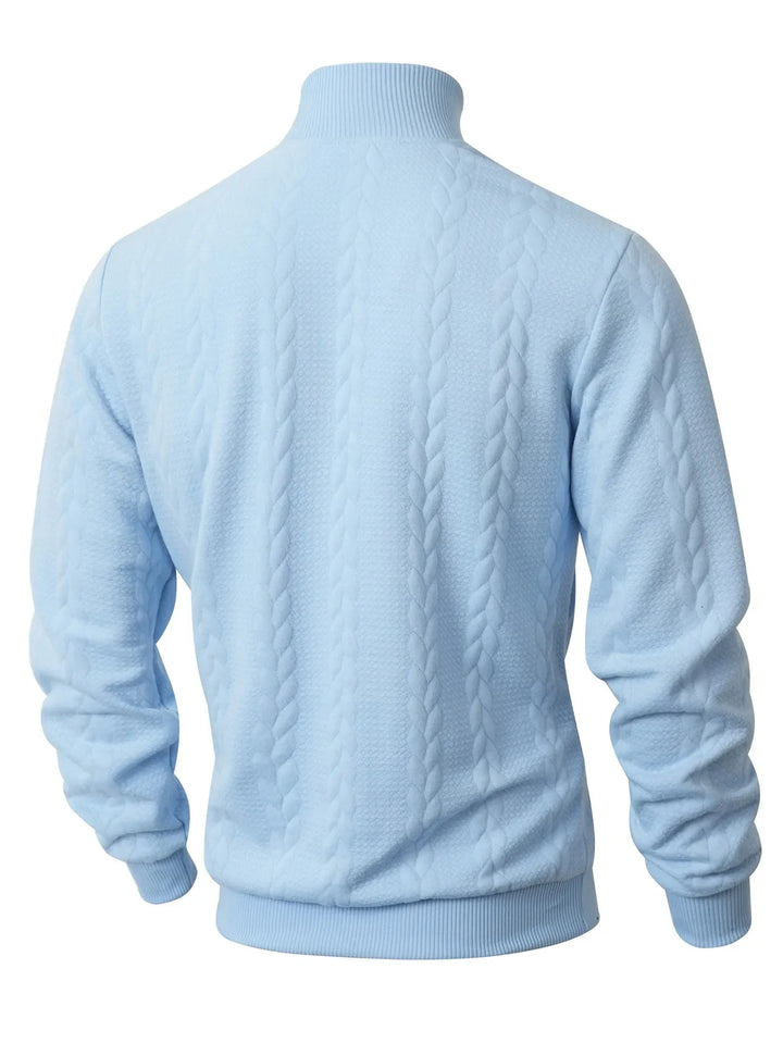 Gebreide herentrui met hoge hals - Leif