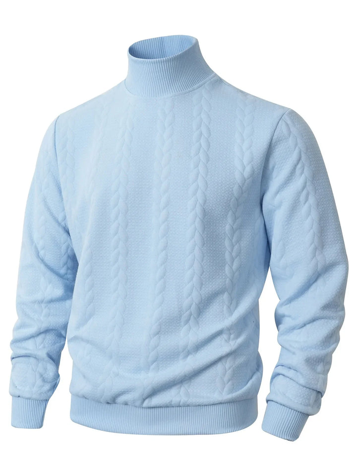Gebreide herentrui met hoge hals - Leif
