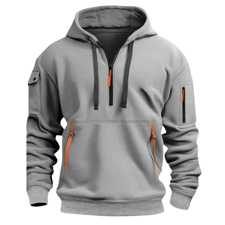 Heren sweatshirt met capuchon en zakken - Cesar