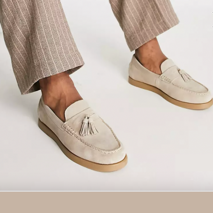 Neron - Beige leren loafers voor heren