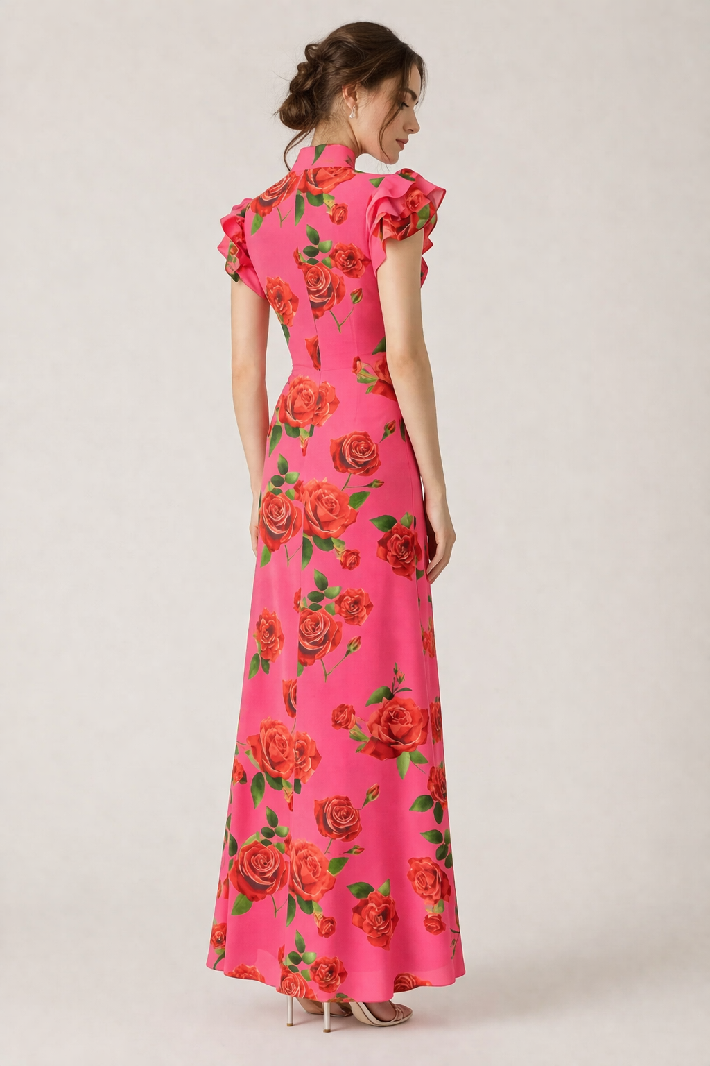 Lange gebloemde coltrui elegante casual stijl - Georgina