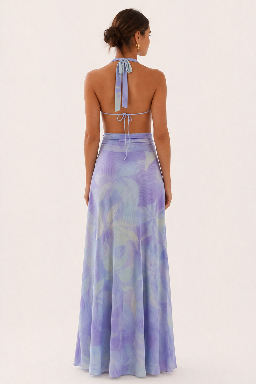 Halter lange jurk met halslijn voor dames - Livia