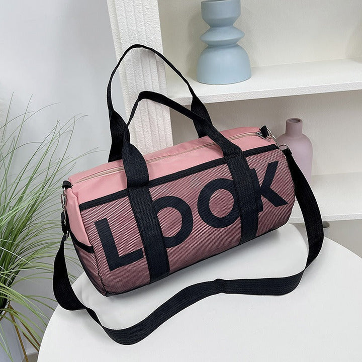 Dames sporttas met apart vak en cilindervormig ontwerp - Lía