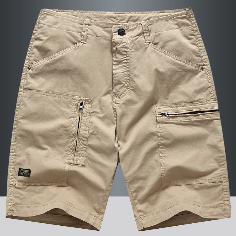 Rechte cargo short met rits voor heren - Elias
