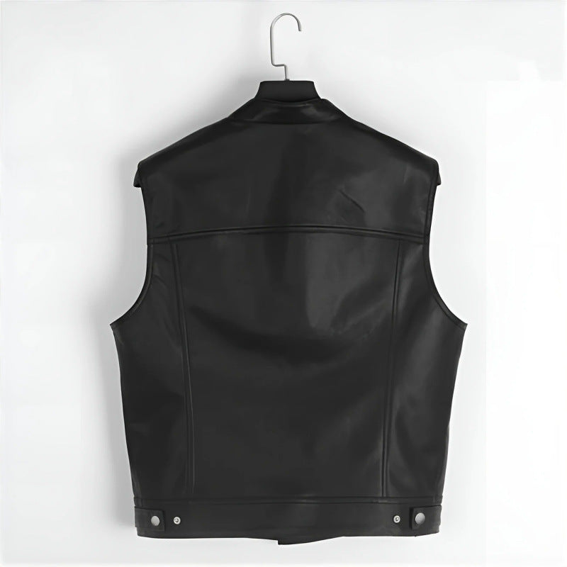 Herengilet in bikerstijl met leereffect - Ardent