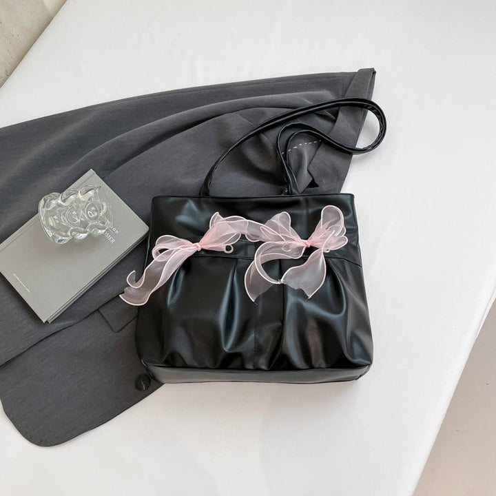 Damestas met decoratieve strikken universiteitsstijl - Amelia