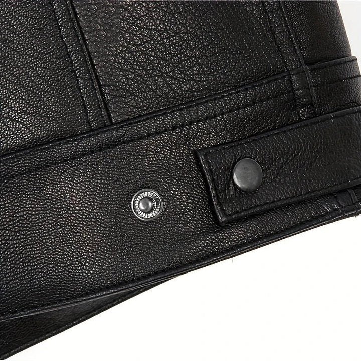 Herengilet in bikerstijl met leereffect - Ardent