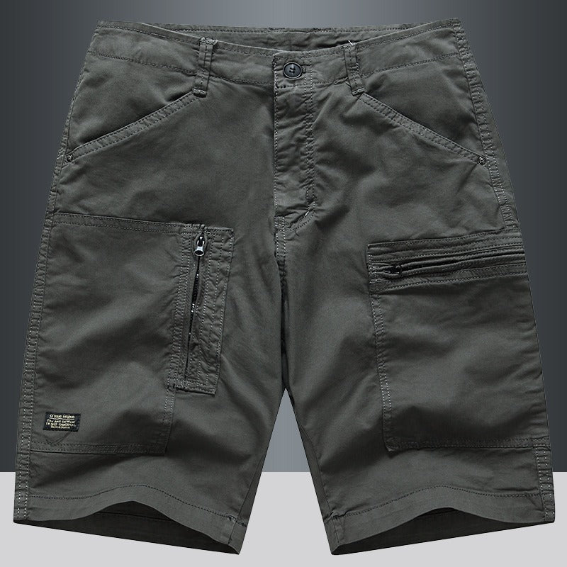 Rechte cargo short met rits voor heren - Elias