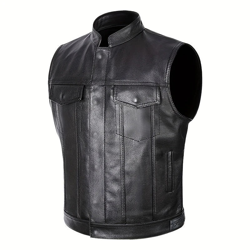 Herengilet in bikerstijl met leereffect - Ardent