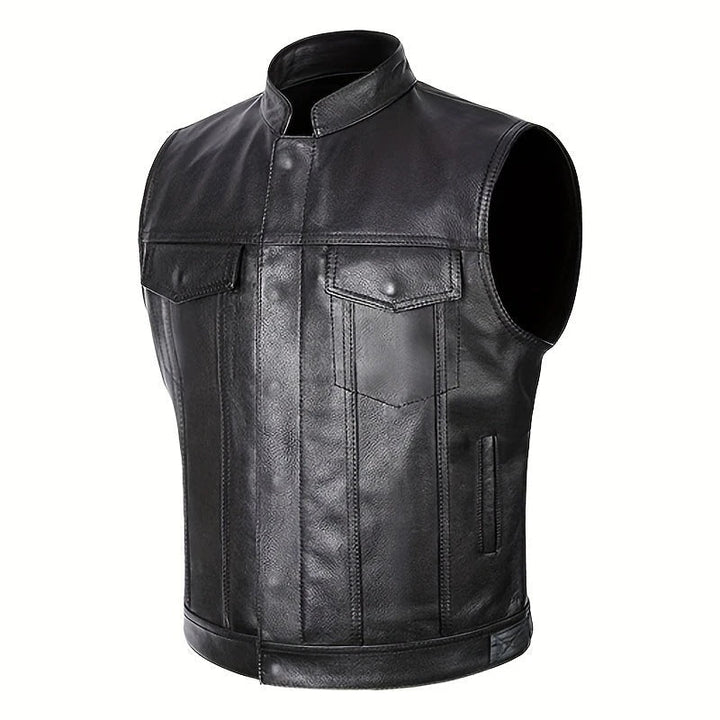 Herengilet in bikerstijl met leereffect - Ardent