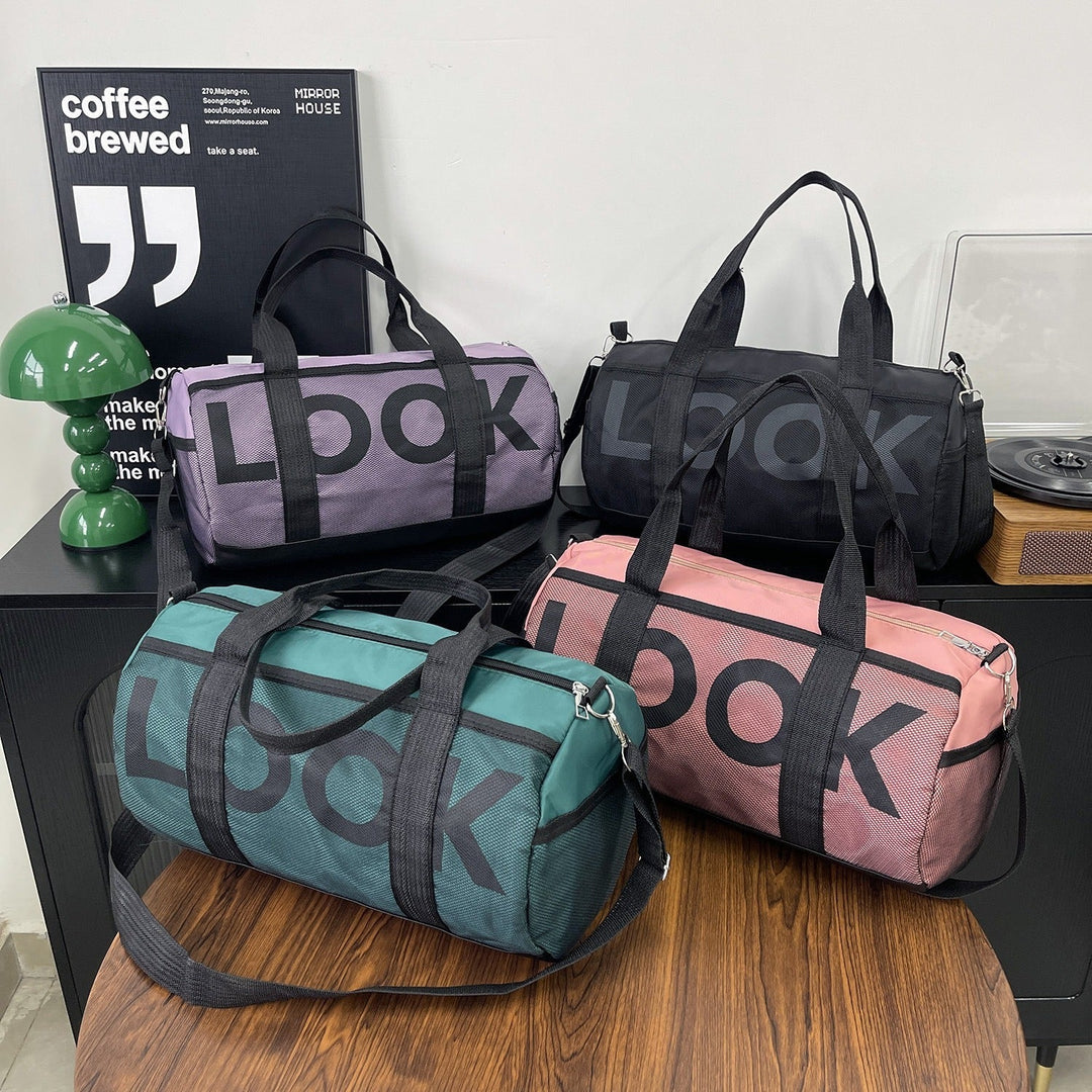 Dames sporttas met apart vak en cilindervormig ontwerp - Lía