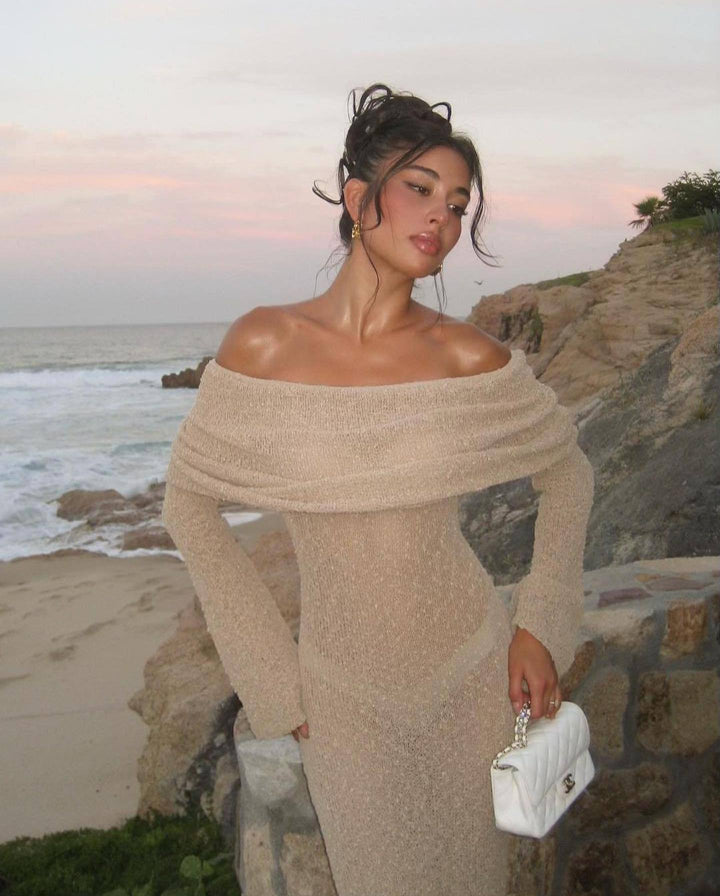 Off-the-shoulder maxi jurk voor dames - Adelheid
