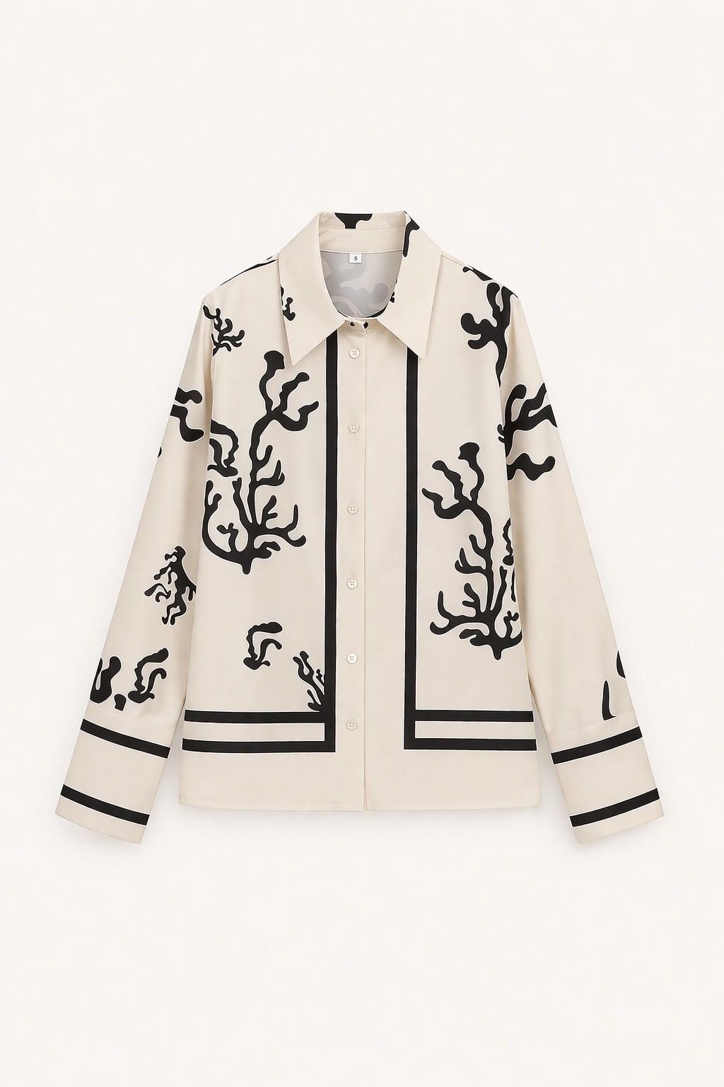 Damesset blouse wijde broek elegante print - Pioenroos