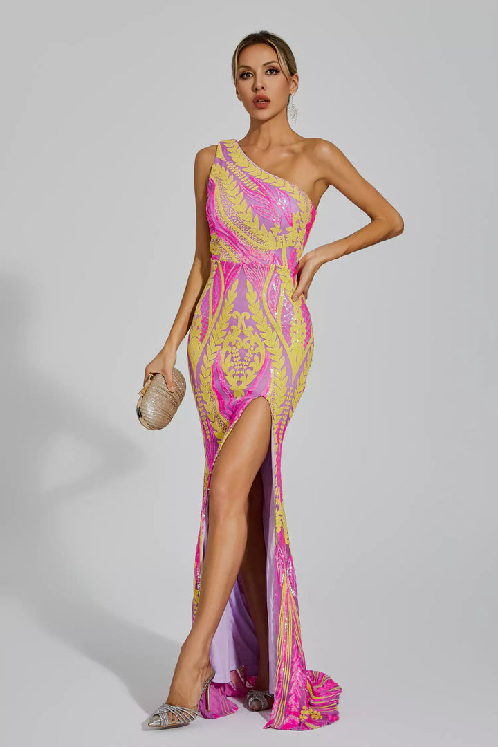 Dames maxi-jurk met zijsplit - Waltraud