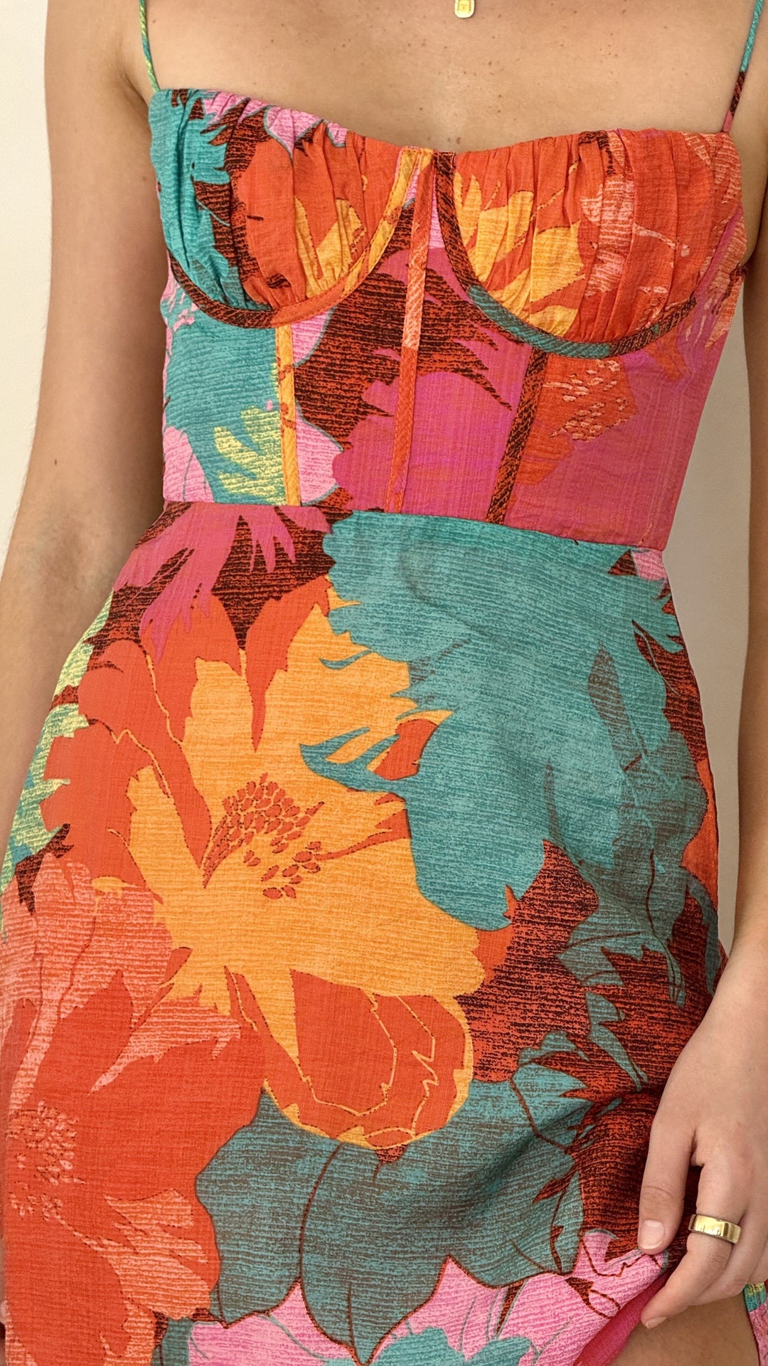 Lange jurk met bloemenprint voor dames - Elda