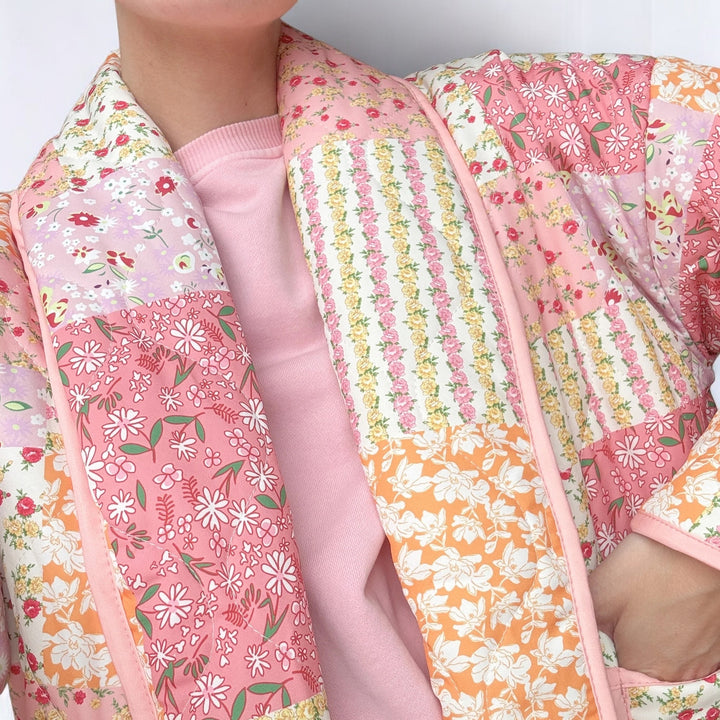 Gewatteerd damesjack met bloemen - Eirlys