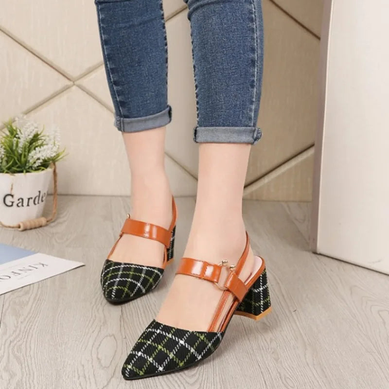 Halfhoge Slingback Schoen - Regina