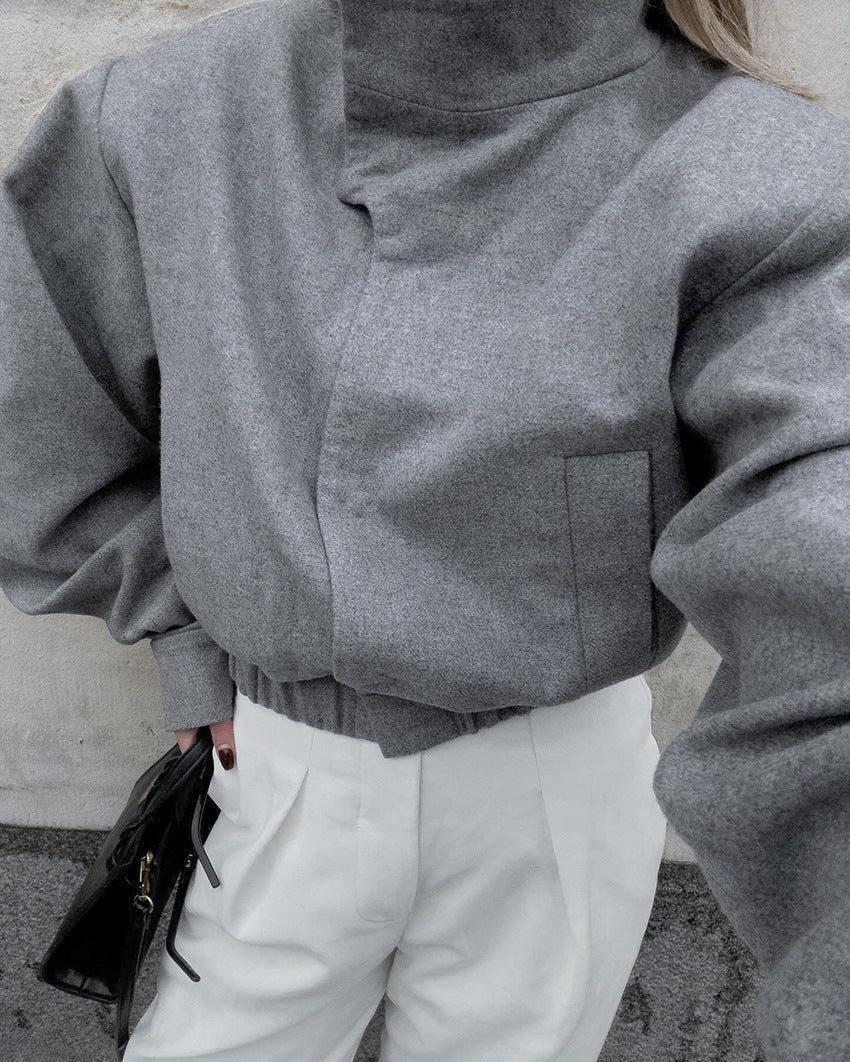 Kort damesjack met hoge kraag - Yasmin