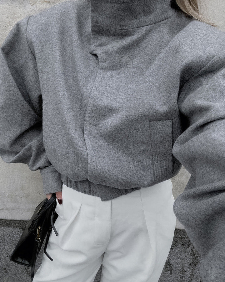 Kort damesjack met hoge kraag - Yasmin