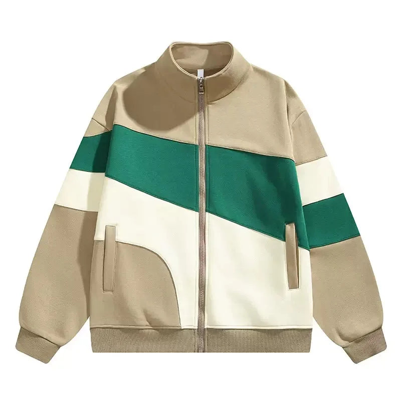 Vegan sportjack met ritssluiting en colourblocking - Ardan