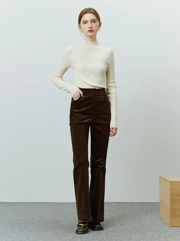 Corduroy damesbroek in recht silhouet - Ailbhe