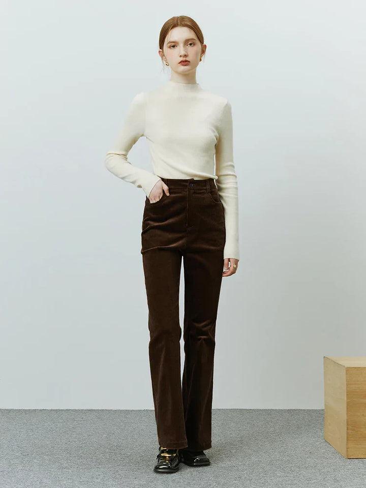 Corduroy damesbroek in recht silhouet - Ailbhe