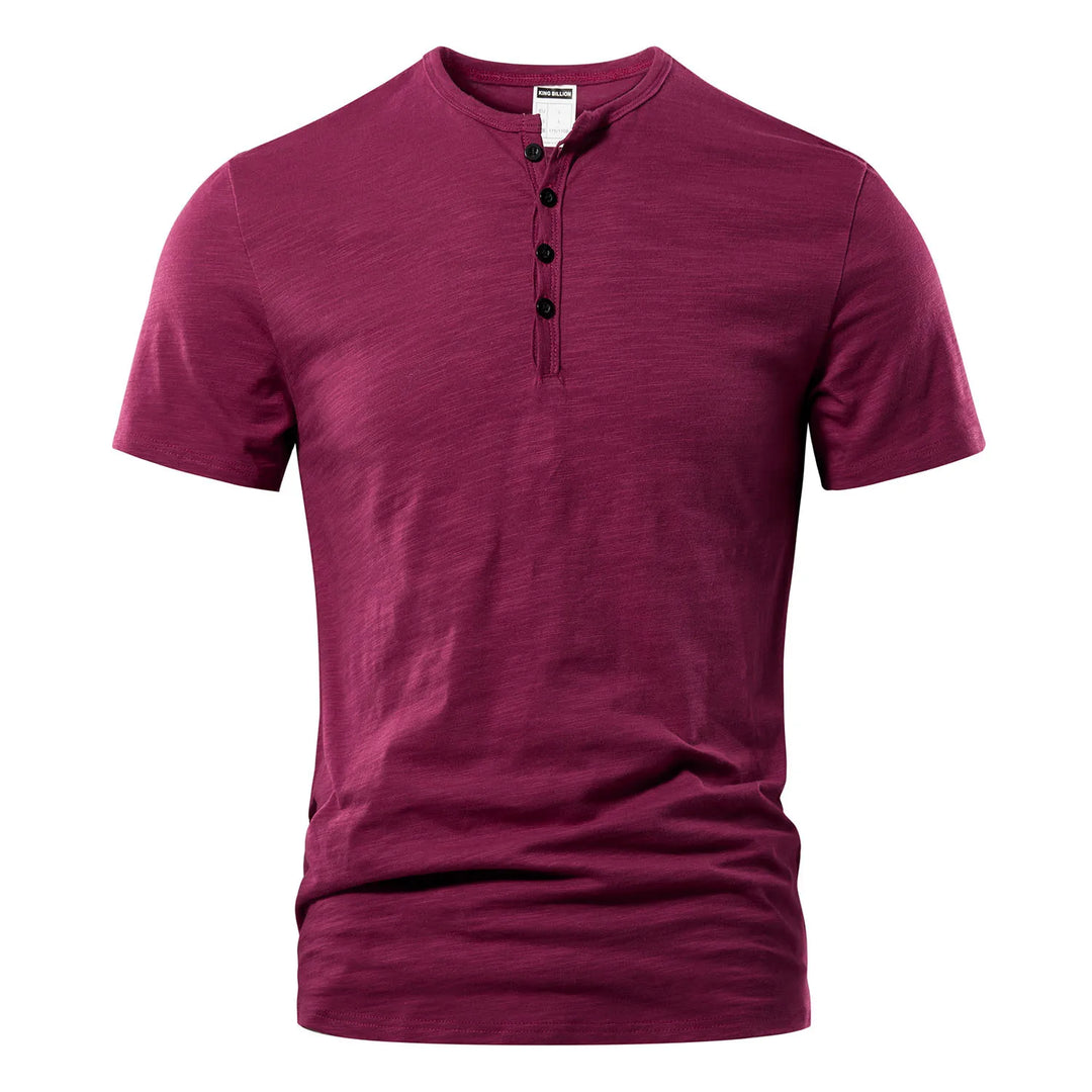 Heren Henley T-shirt - Casual & Klassiek