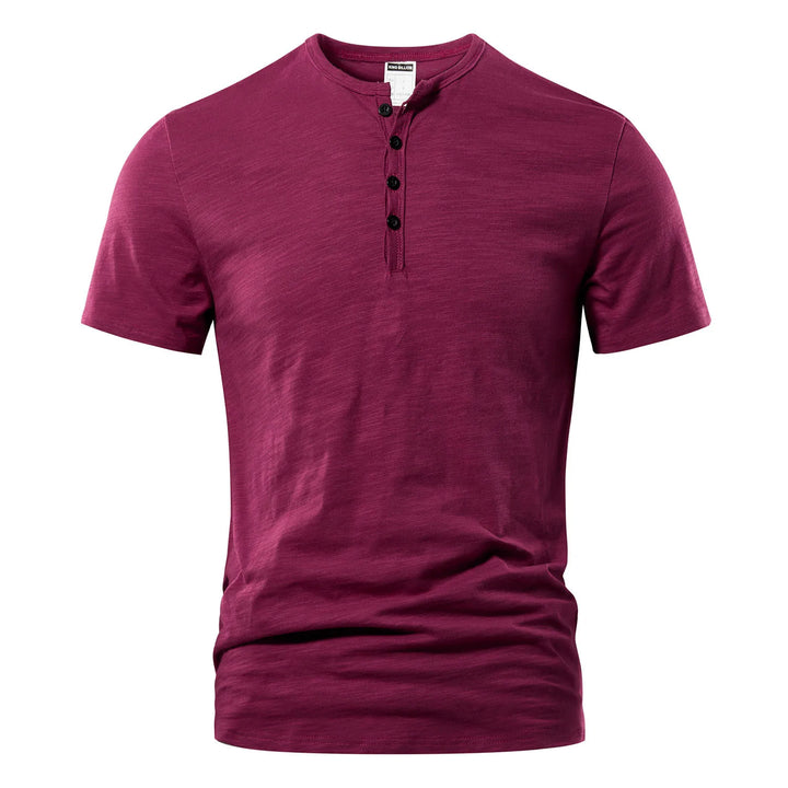Heren Henley T-shirt - Casual & Klassiek