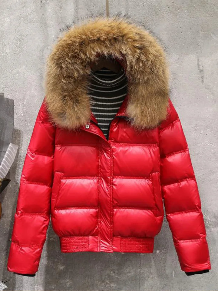 Gewatteerd damesjack met capuchon - Romantza