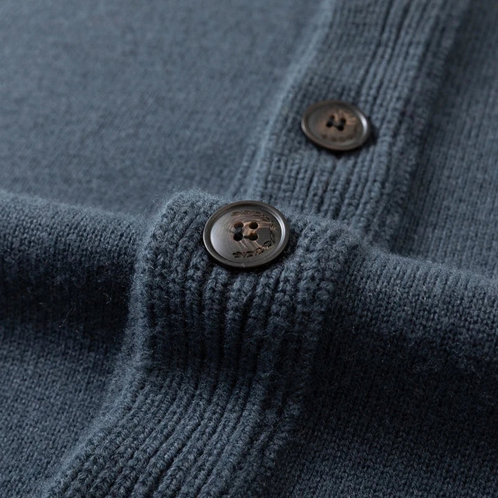 Gebreid herenvest met knopen - Elian