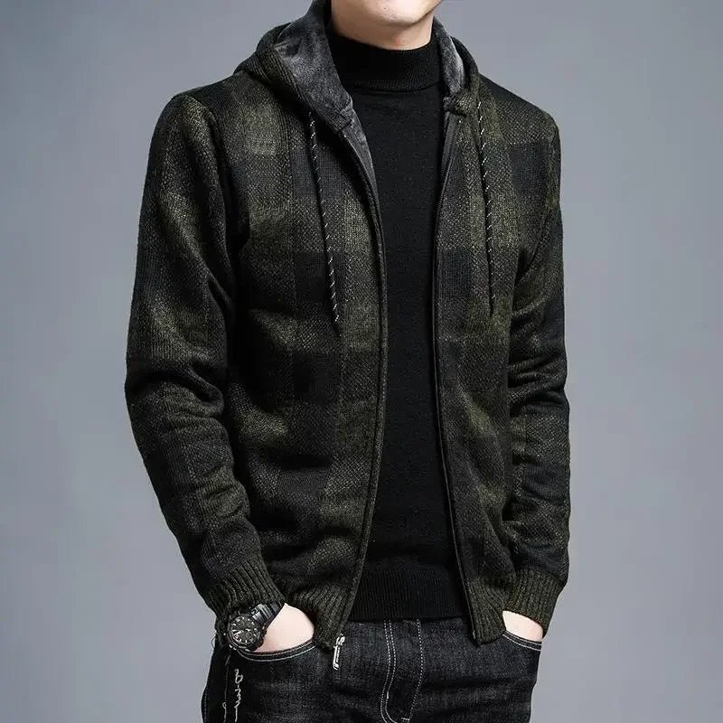 Geruite herenjas met capuchon - Sam