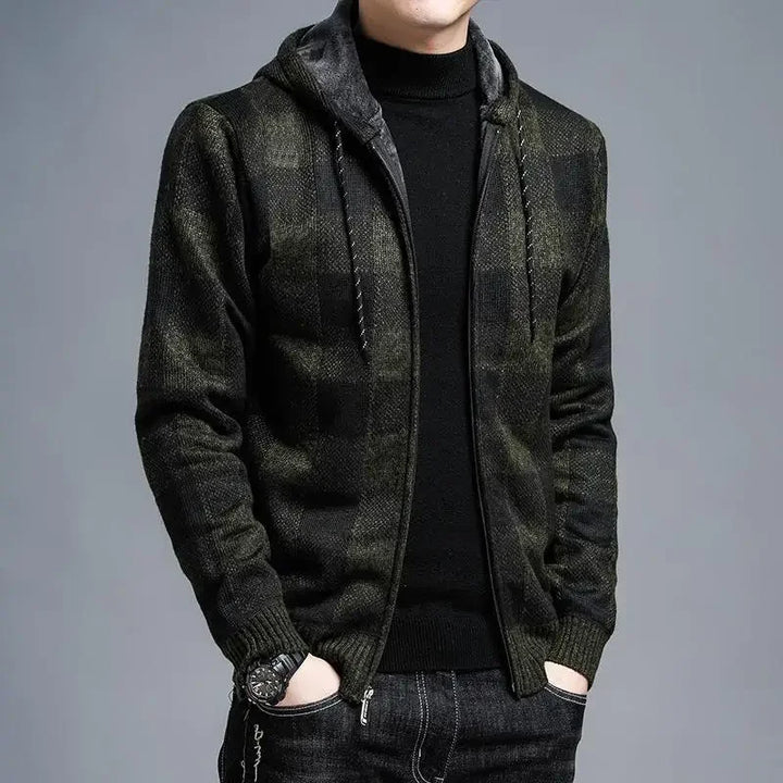 Geruite herenjas met capuchon - Sam