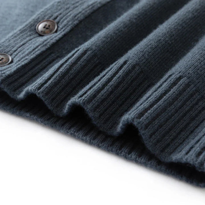 Gebreid herenvest met knopen - Elian