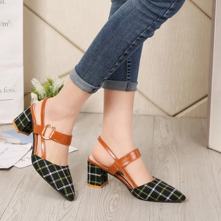 Halfhoge Slingback Schoen - Regina